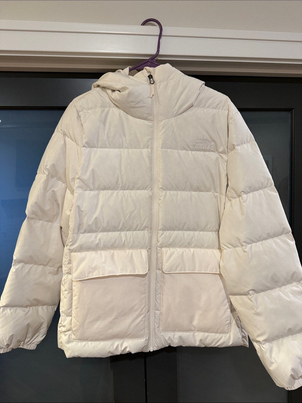 The North Face Women’s Cream Hooded Puffer Jacket